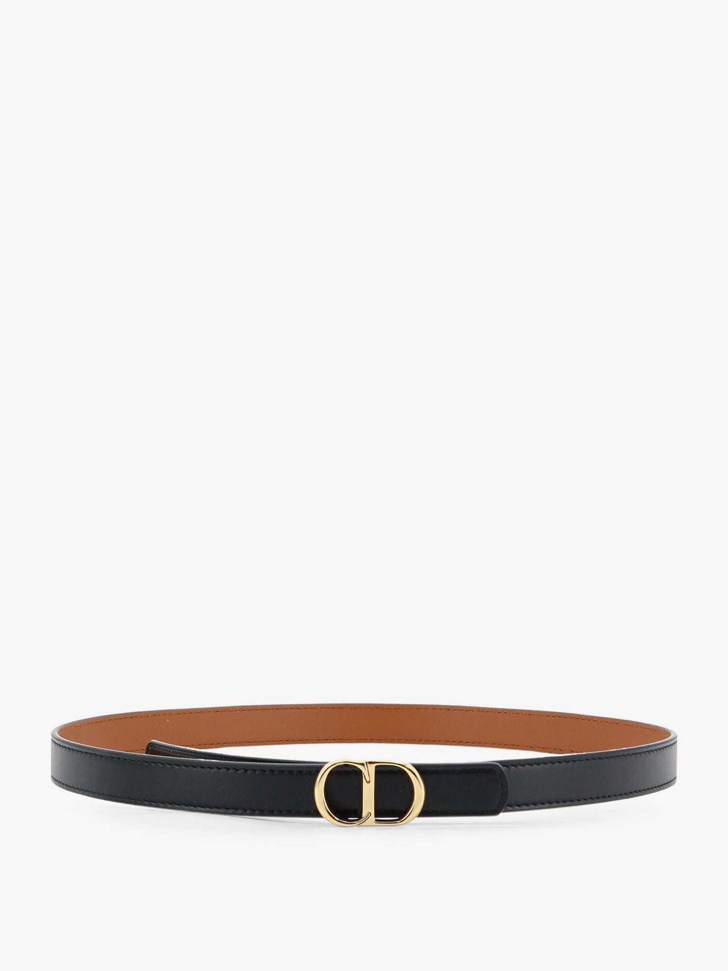 Dior Women's CD Icon Leather Belt Black