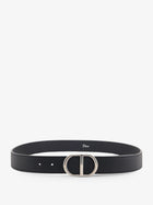 Dior Men's CD Icon Leather Belt Black