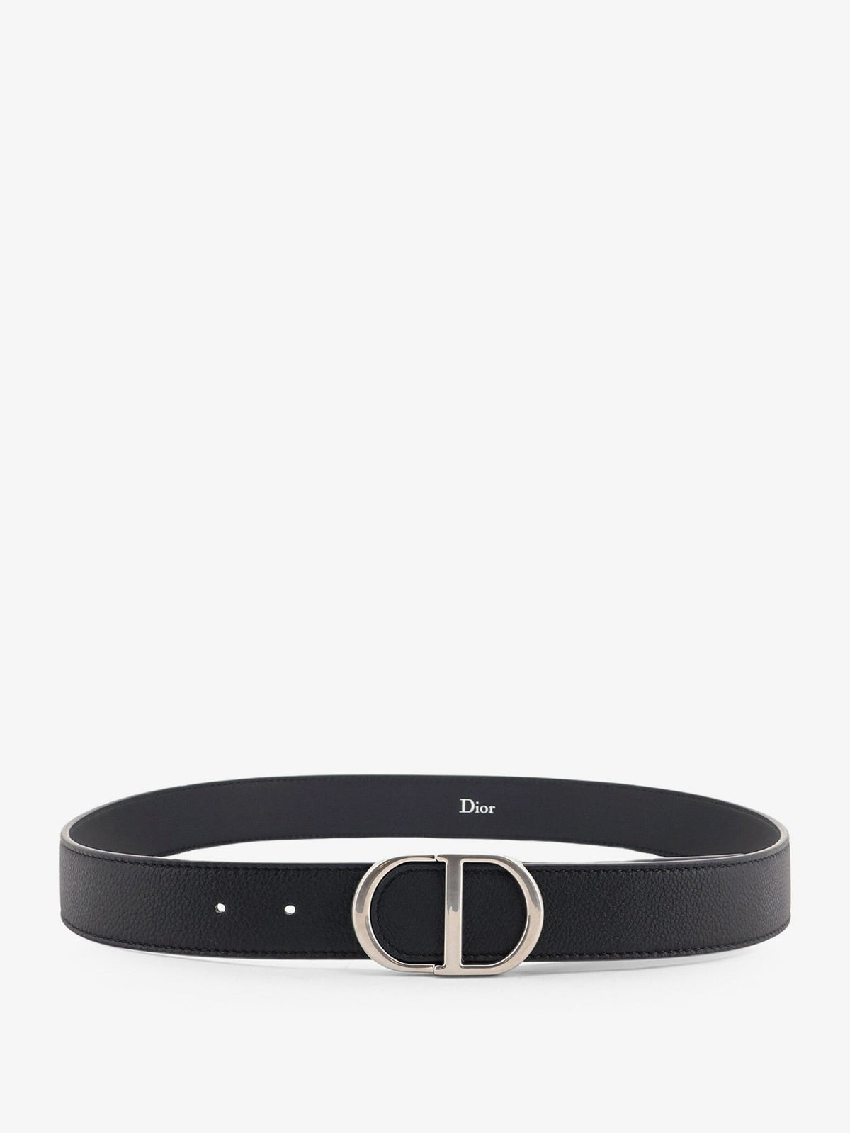 Dior Men's CD Icon Leather Belt Black