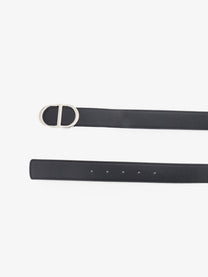 Dior Men's CD Icon Leather Belt Black