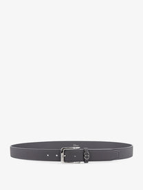 Dior Men's CD Icon Leather Belt Grey