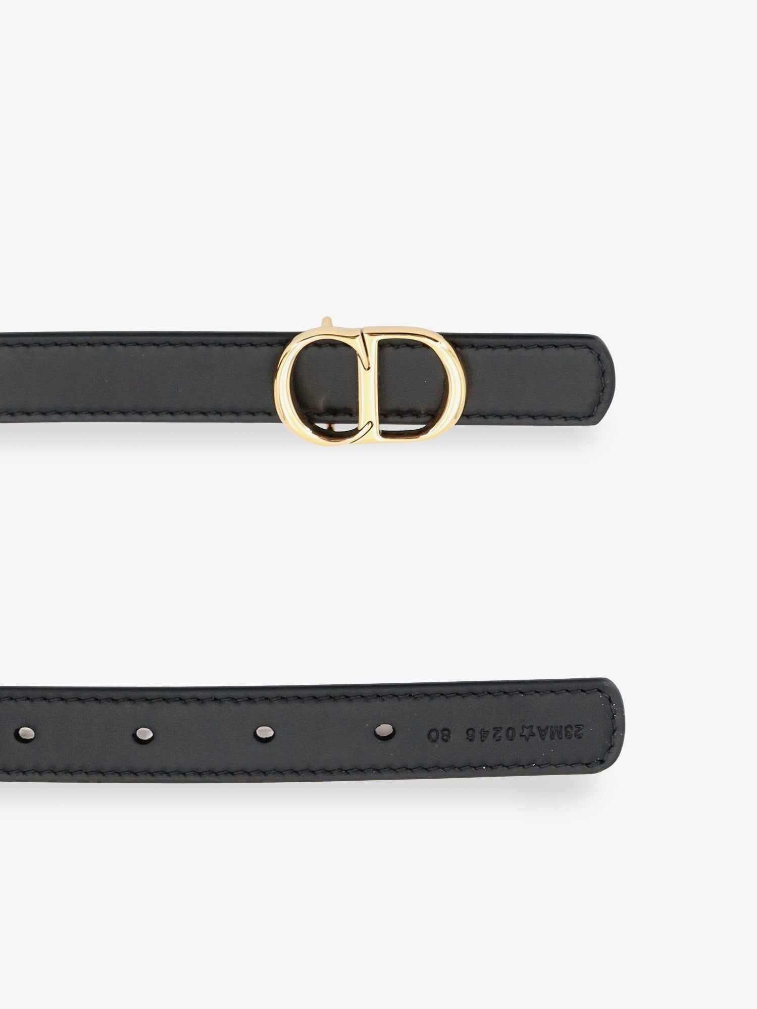 Dior Women's CD Icon Leather Belt Black