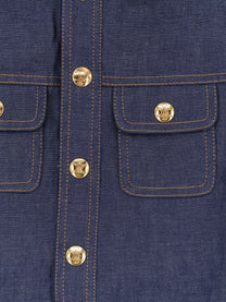 Celine - Celine Denim Mini Chemisier/Dress - Woman-&gt;Clothing-&gt;Dresses-&gt;Vestiti Corti
