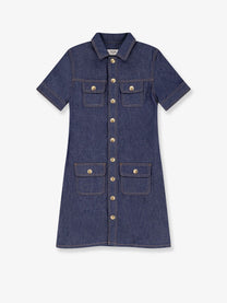 Celine - Celine Denim Mini Chemisier/Dress - Woman-&gt;Clothing-&gt;Dresses-&gt;Vestiti Corti