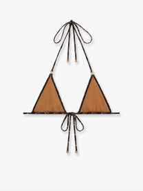 Celine - Celine Bikini Top With Triomphe Print - Women’s Clothing