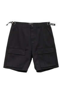 Black celine men’s cargo cotton bermuda shorts with sleek minimalist design and prominent front pockets