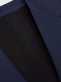 Celine Men's Classic Single Breasted Wool and Cashmer Blazer Blue, view 3