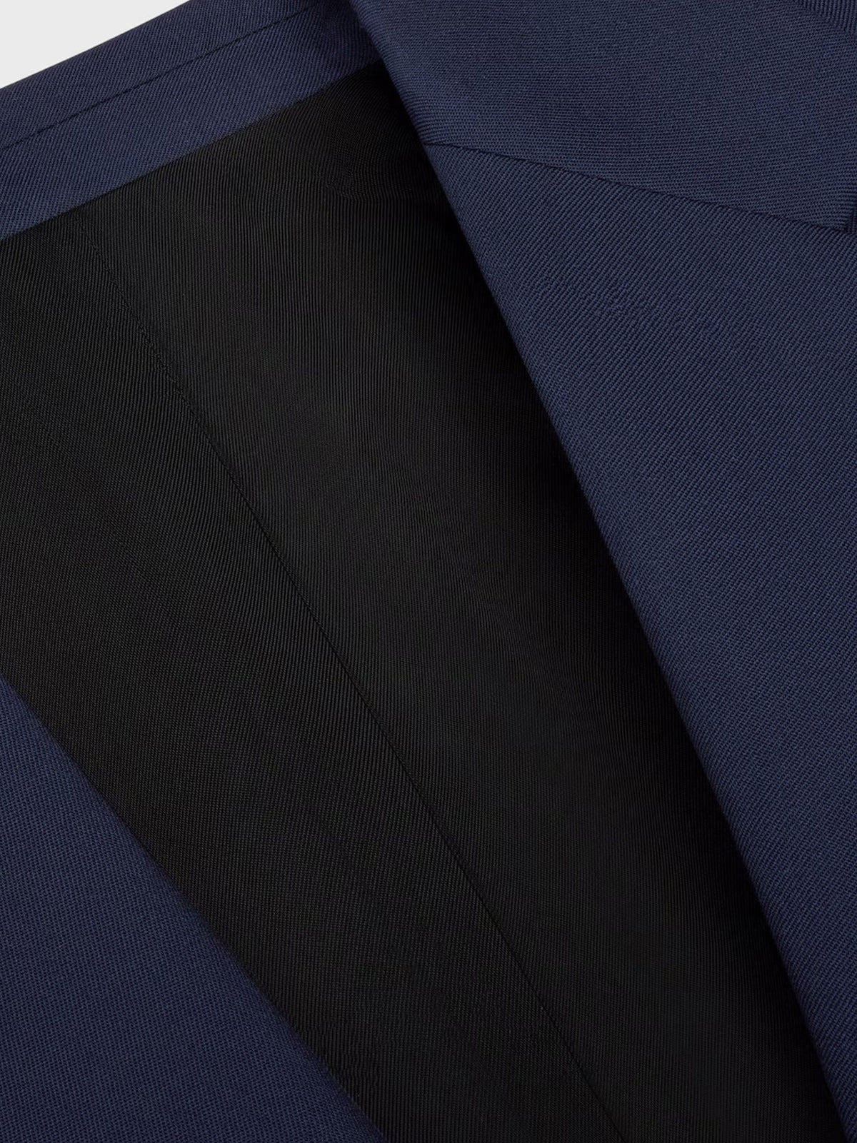 Celine Men's Classic Single Breasted Wool and Cashmer Blazer Blue, view 3