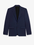 Celine Men's Classic Single Breasted Wool and Cashmer Blazer Blue