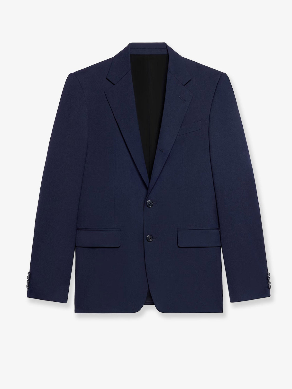 Celine Men's Classic Single Breasted Wool and Cashmer Blazer Blue
