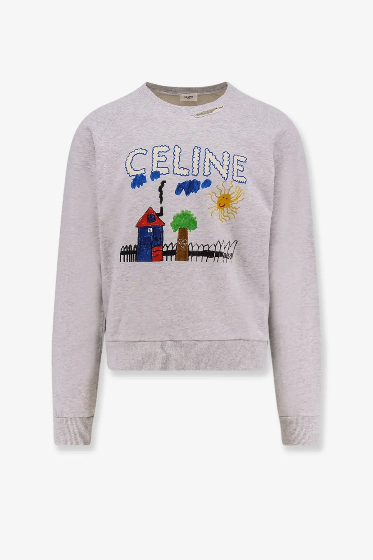 Celine Men's Cotton Sweatshirt Grey
