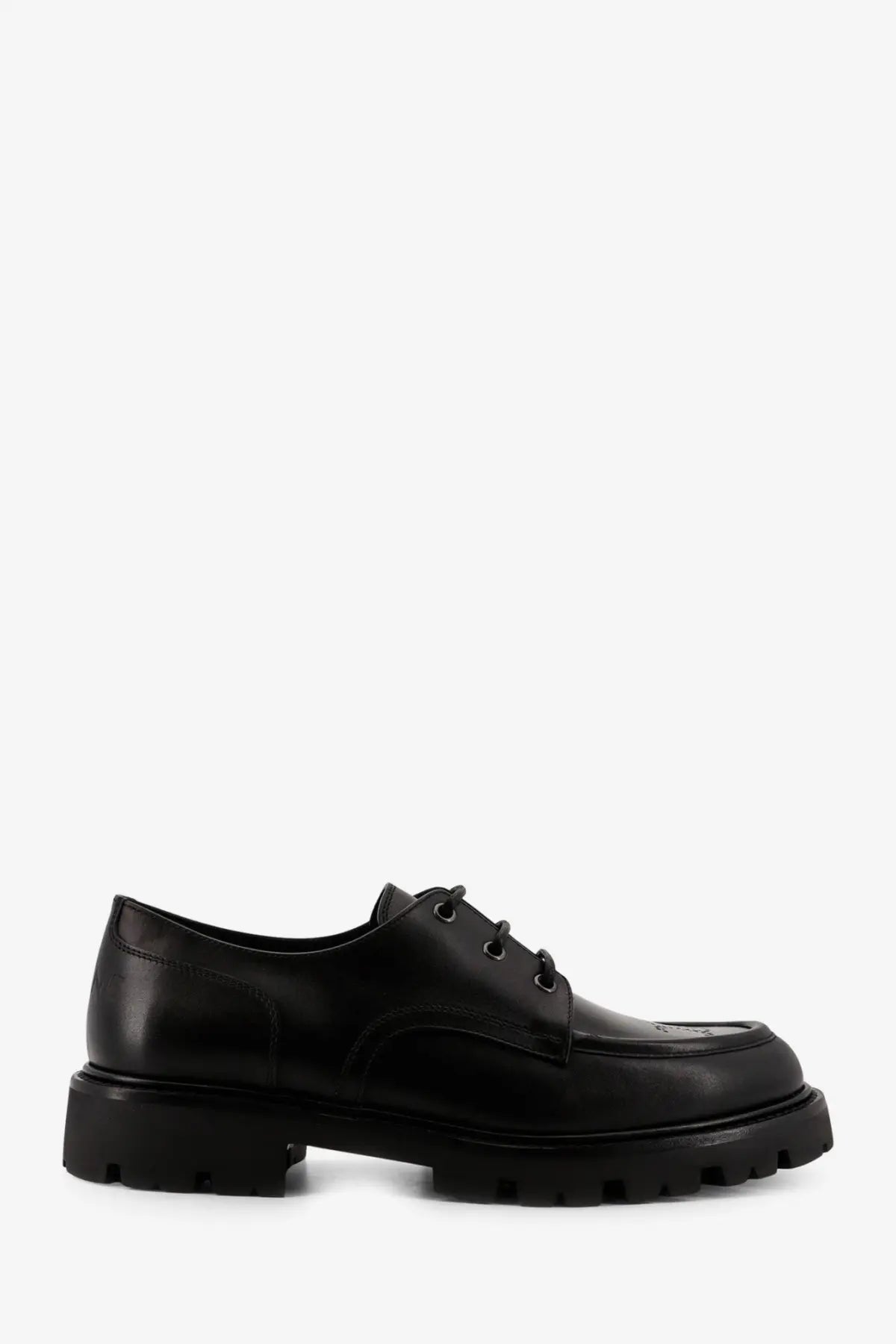 Celine men’s derby Margaret black leather lace-up shoe with chunky rubber sole for stylish comfort