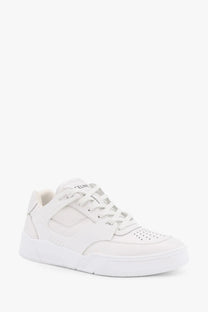 Celine men’s leather sneakers white with smooth leather panels and perforated detailing on the toe box