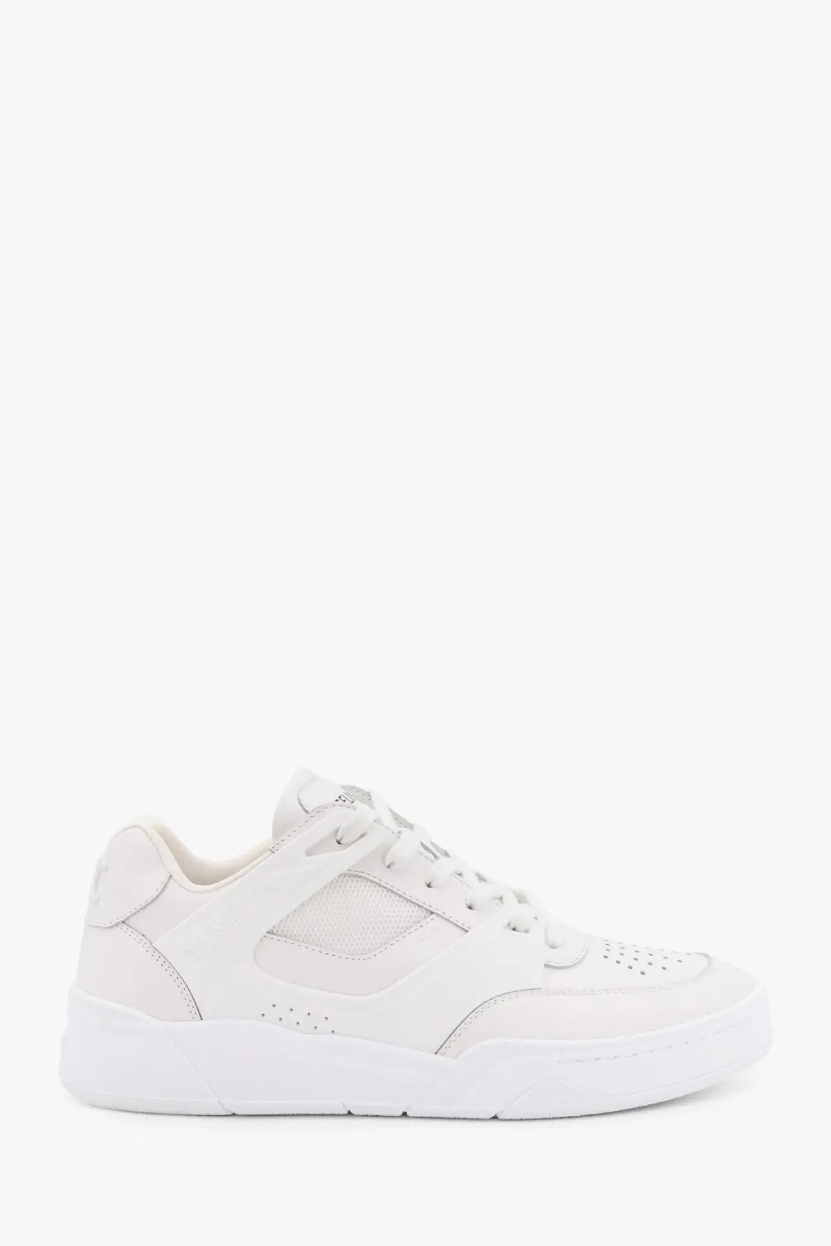 Celine men’s white leather sneakers with mesh panels and perforated detailing for casual wear