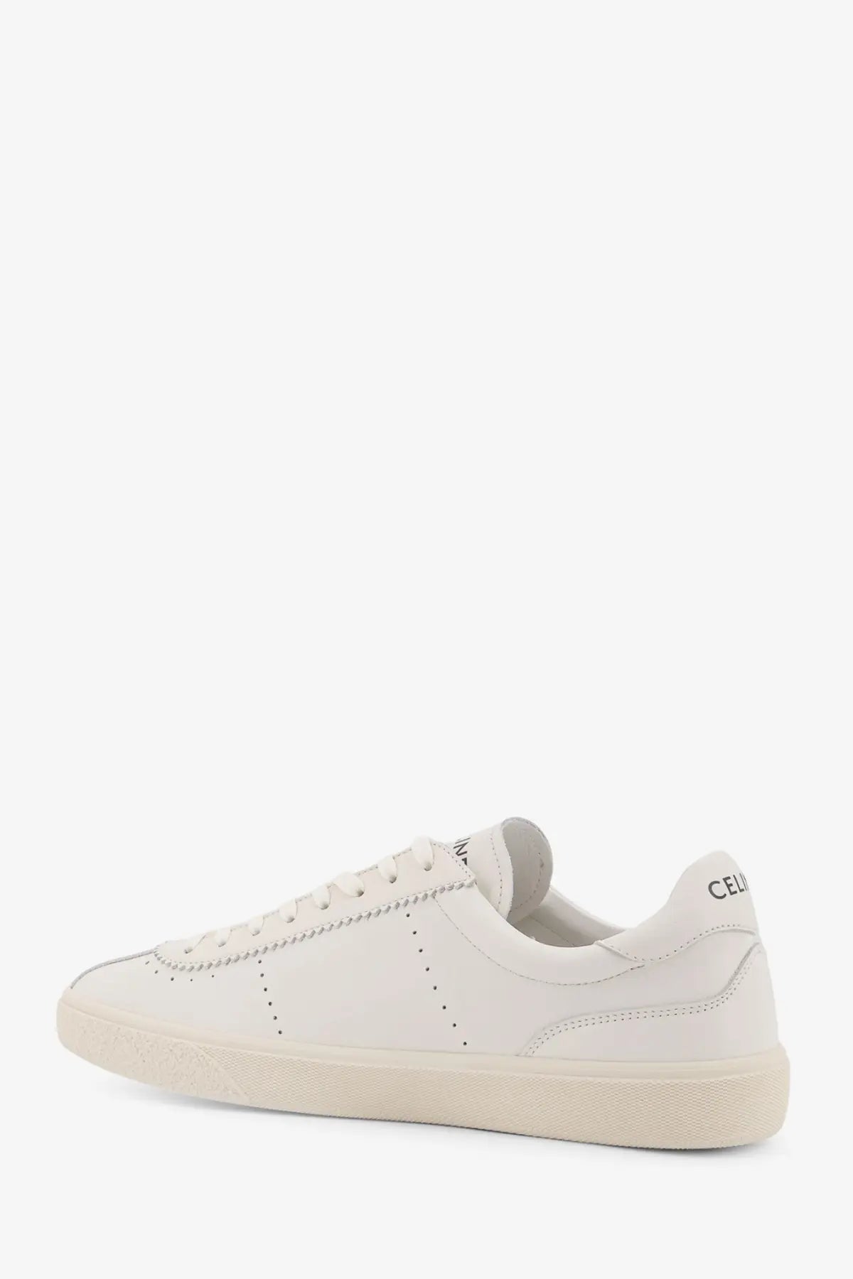 Celine Men's Low Top Leather Sneakers White, view 2