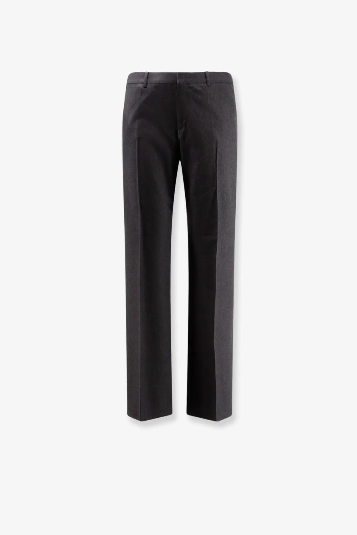 Celine men’s black tailored wool trousers with straight-leg cut and subtle front pleats for formal wear