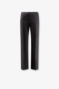 Celine men’s black tailored wool trousers with straight-leg cut and subtle front pleats for formal wear
