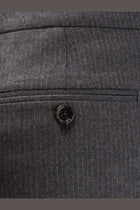 Celine Men's Pinstripe Wool Trousers White, view 3