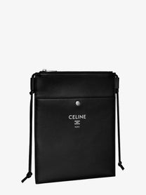 Celine Men's Sharp Leather Crossbody Bag Black, view 3