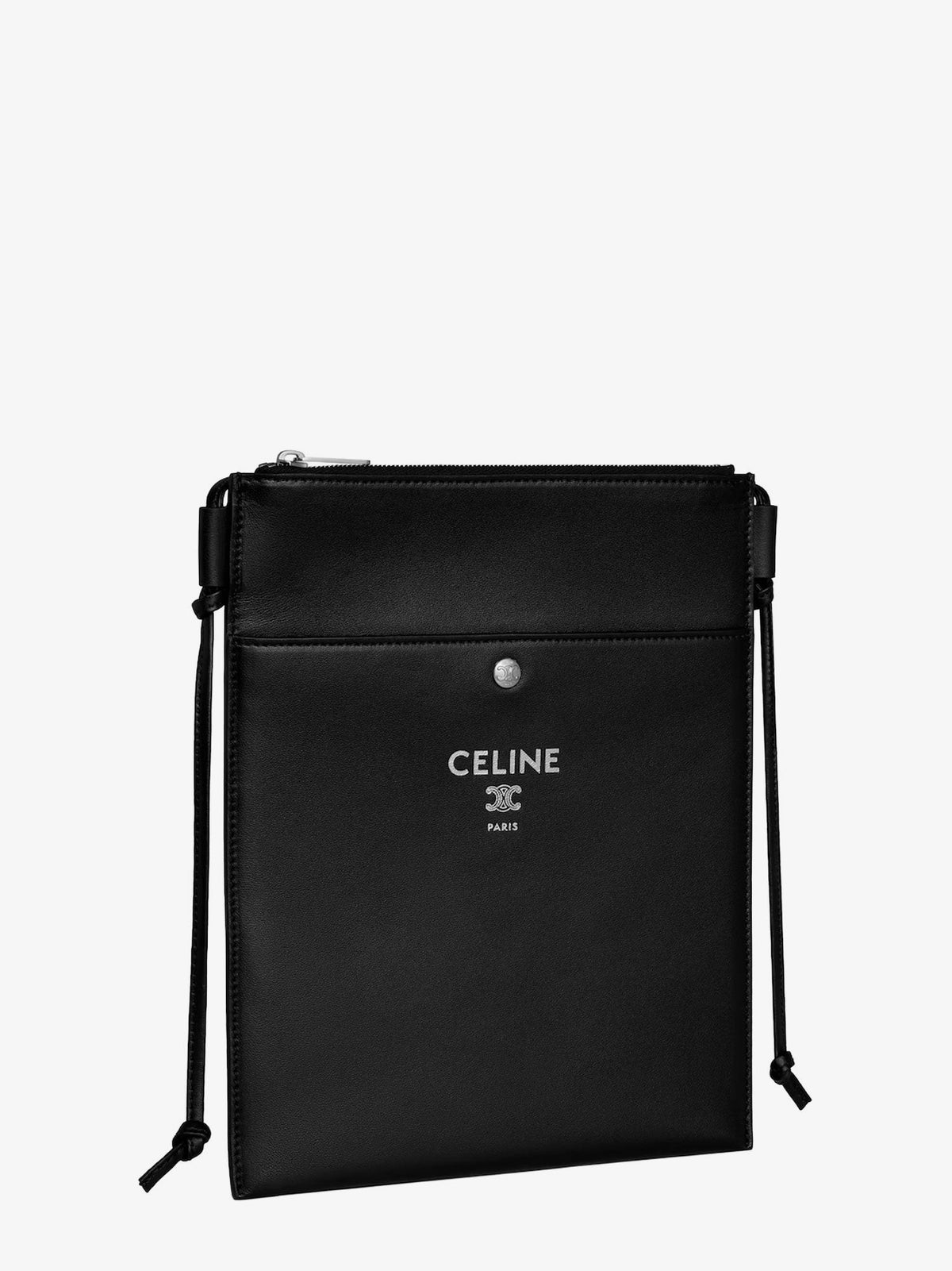 Celine Men's Sharp Leather Crossbody Bag Black, view 3