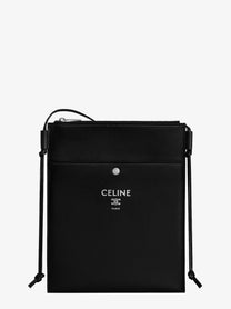 Celine Men's Sharp Leather Crossbody Bag Black