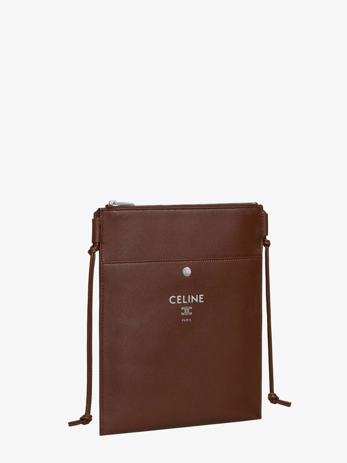 Celine Men's Sharp Leather Crossbody Bag Brown, view 2