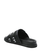 Celine Men's Tela Jacquard Celine Pitea Sandals Black, view 4