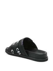 Celine Men's Tela Jacquard Celine Pitea Sandals Black, view 4