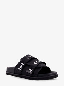Celine Men's Tela Jacquard Celine Pitea Sandals Black, view 5