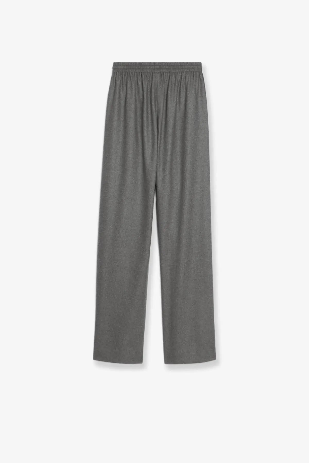 Celine women’s cashmere jogger trousers in grey with wide-leg cut soft textured fabric and elastic waistband