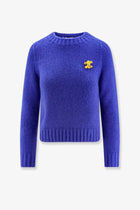 Celine Women's Cashmere and Silk Blend Sweater Blue