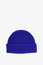 Celine Women's Cashmere and Silk Triomphe Hat Blue