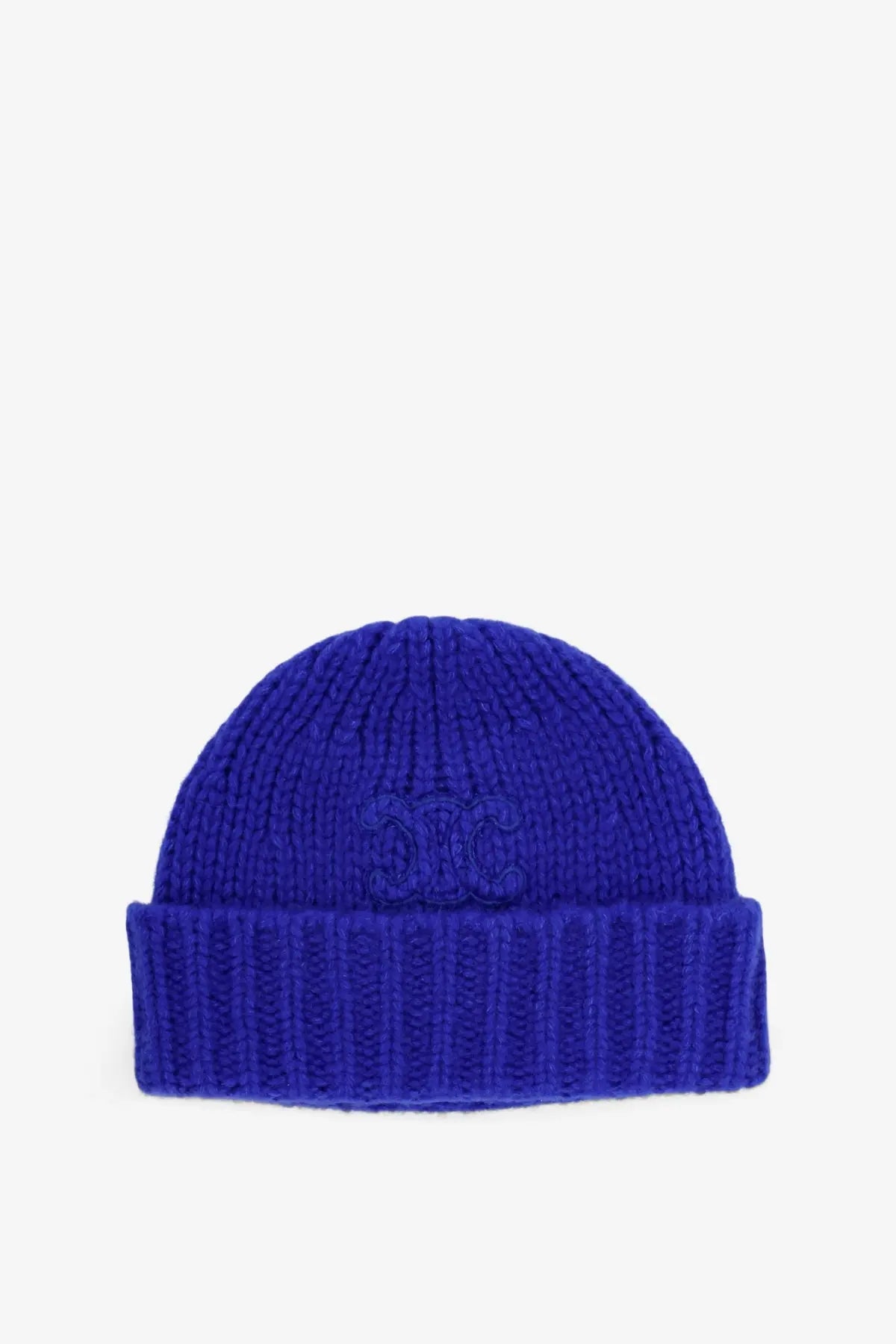 Celine Women's Cashmere and Silk Triomphe Hat Blue