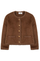 Celine Women's Mohair Chasseur Jacket Brown