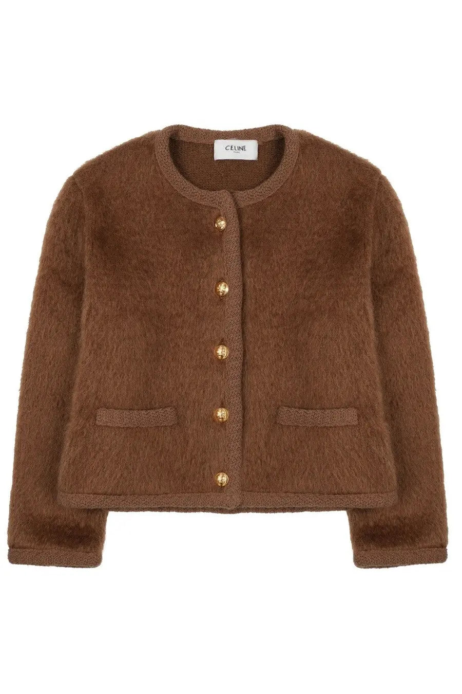 Celine Women's Mohair Chasseur Jacket Brown