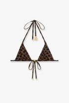Celine Women's Jersey Bikini Top Brown, view 2