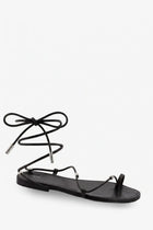 Celine Women's Leather Sandals Black, view 2