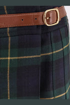 Celine Women's Tartan Wool Kilt Miniskirt Blue, view 3