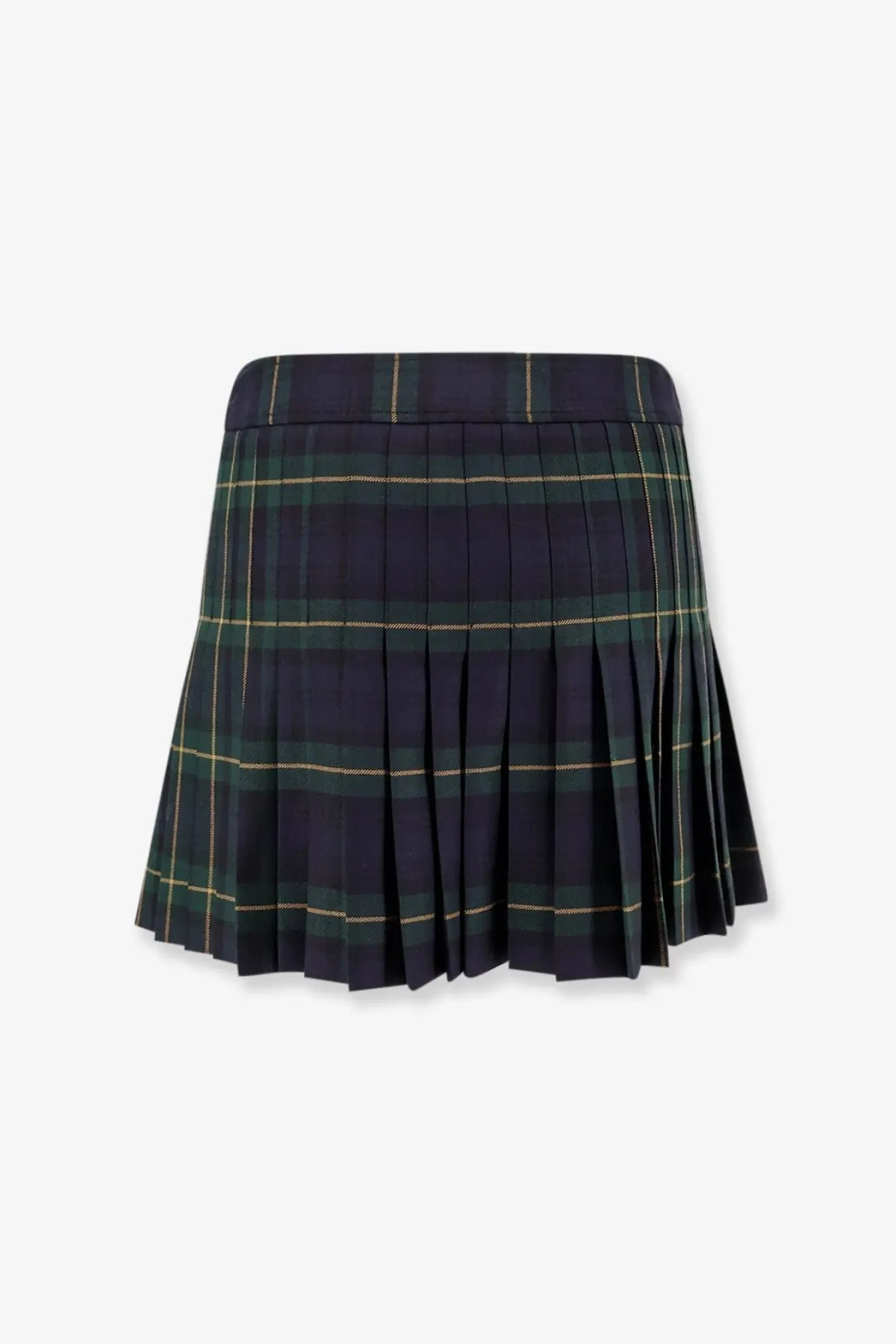 Celine Women's Tartan Wool Kilt Miniskirt Blue, view 2
