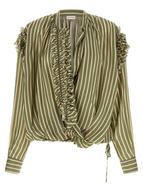 Dries Van Noten Cenever Bis Shirt Green