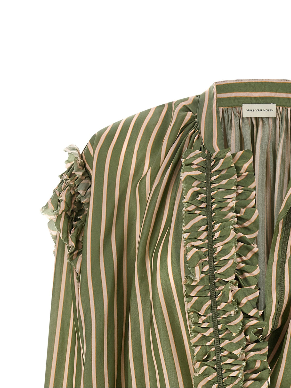 Dries Van Noten Cenever Bis Shirt Green