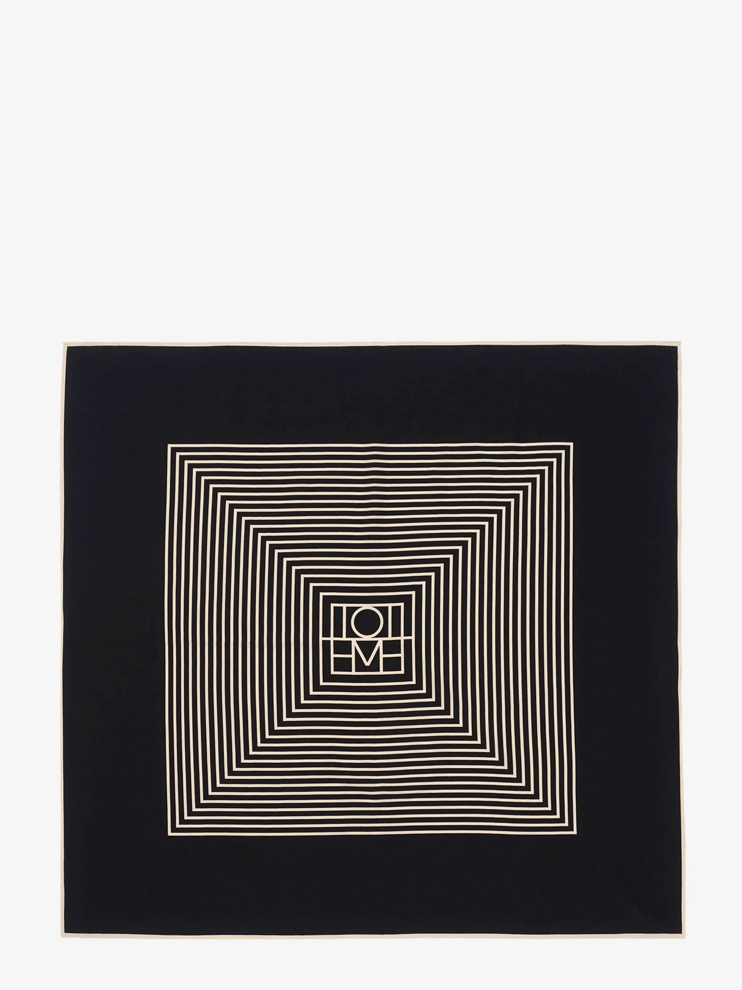 Toteme Women's Centered Monogram Silk Foulard Black