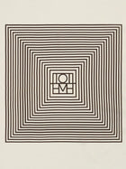 Toteme Women's Centered Monogram Silk Scarf Macadamia, view 2