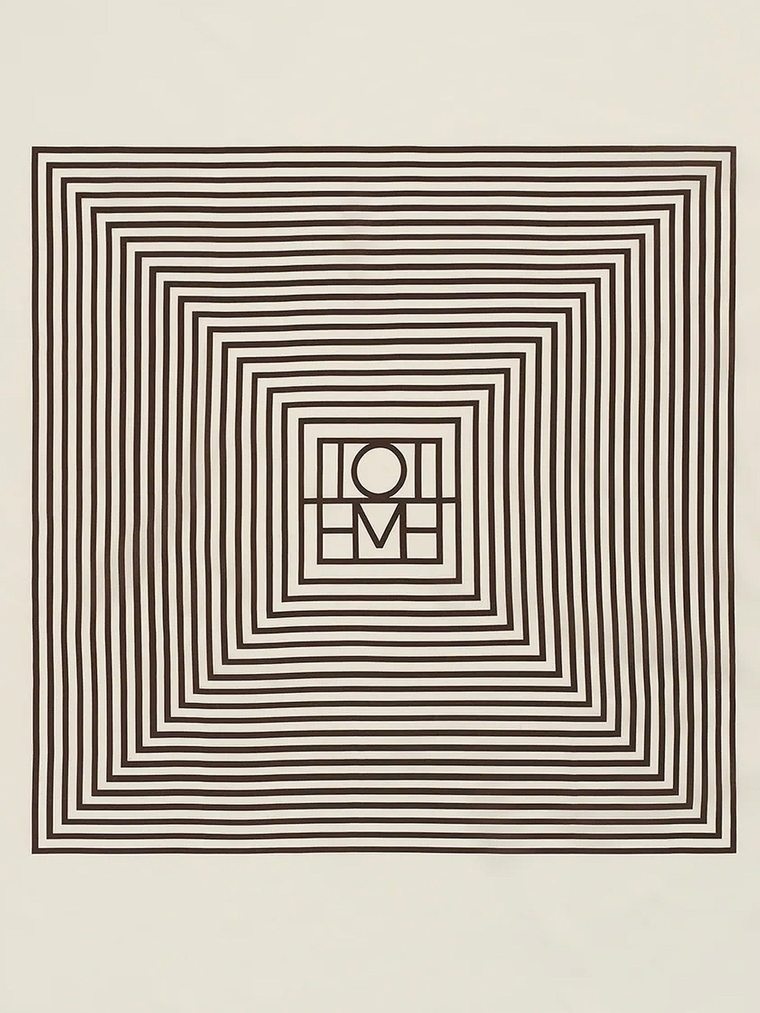 Toteme Women's Centered Monogram Silk Foulard Macadamia
