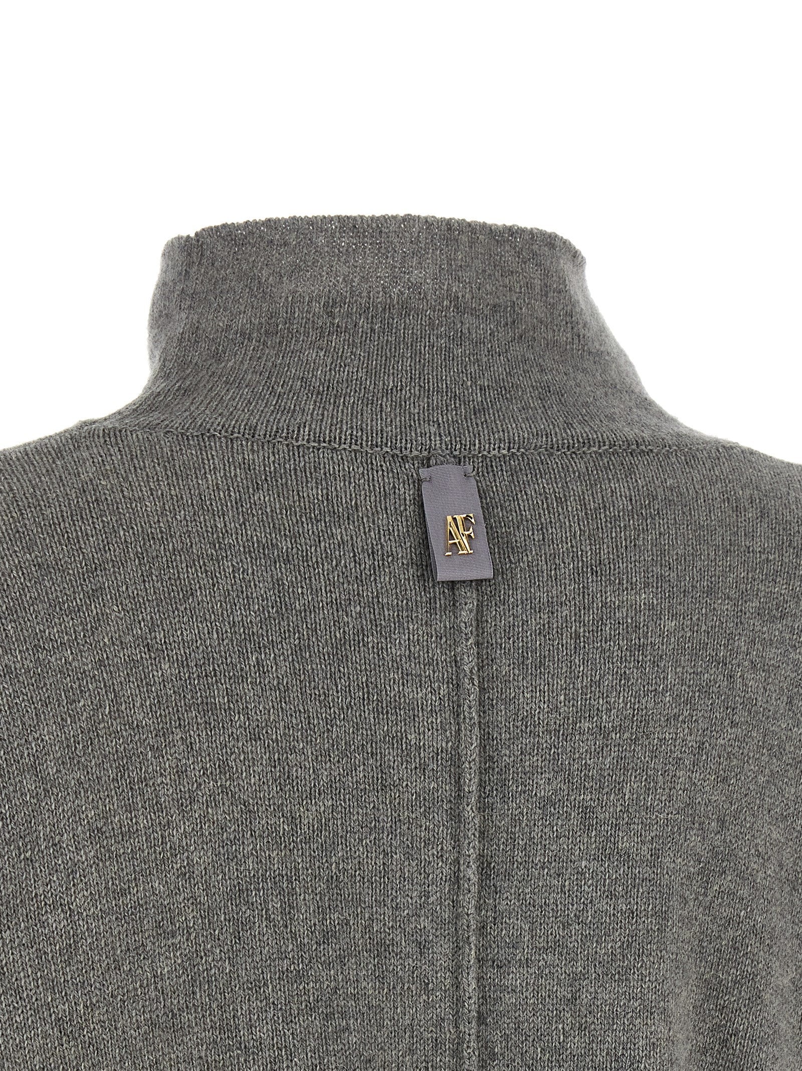 Alberta Ferretti Central Stitching Sweater Grey