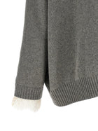 Alberta Ferretti Central Stitching Sweater Grey, view 4