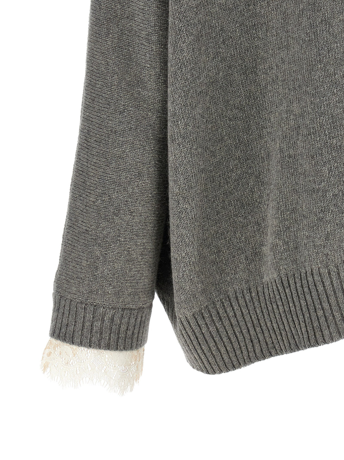 Alberta Ferretti Central Stitching Sweater Grey, view 4