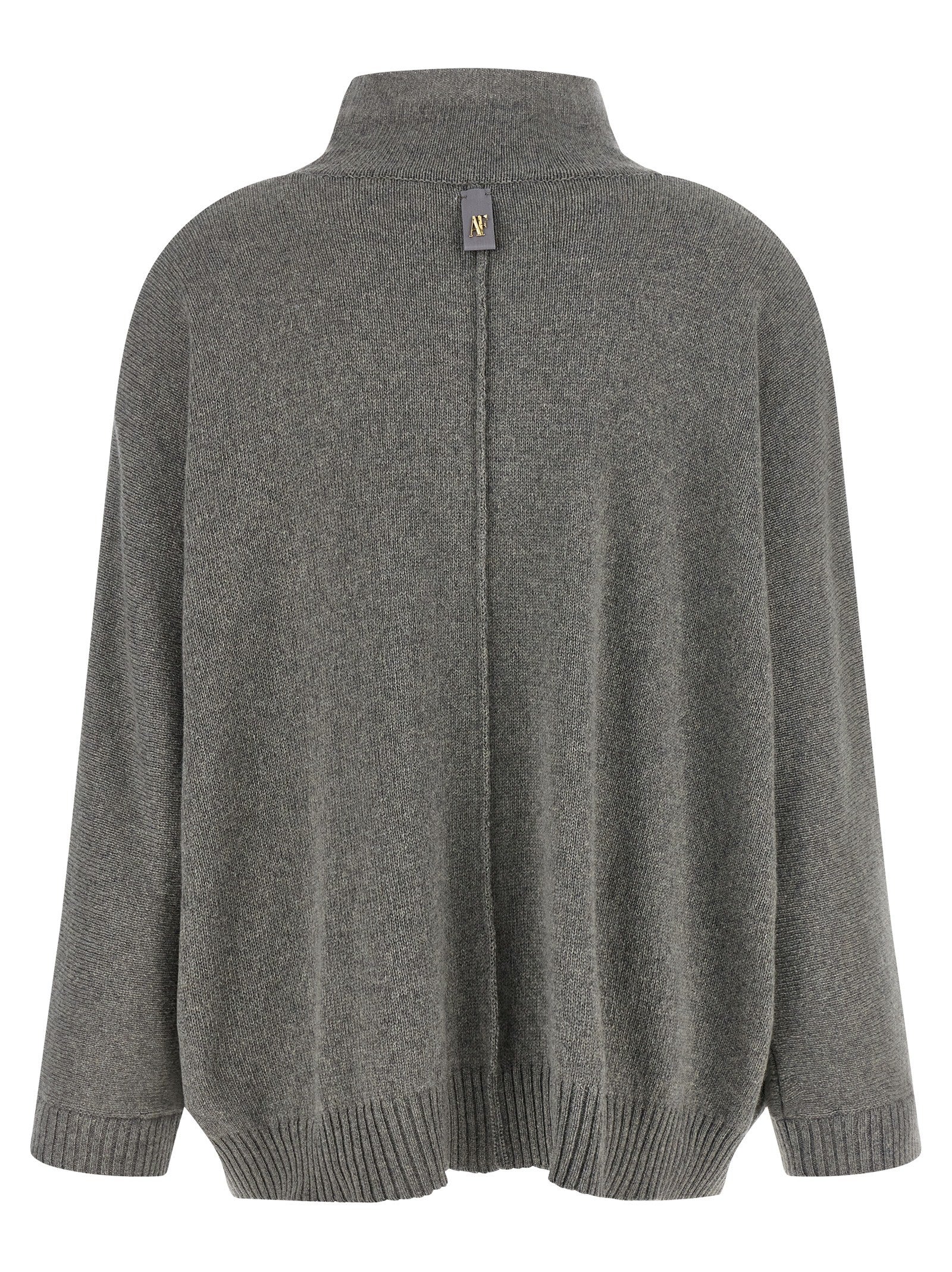 Alberta Ferretti Central Stitching Sweater Grey