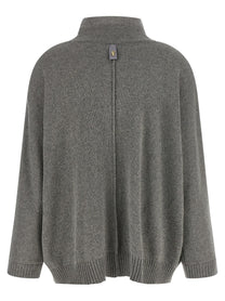 Alberta Ferretti Central Stitching Sweater Grey