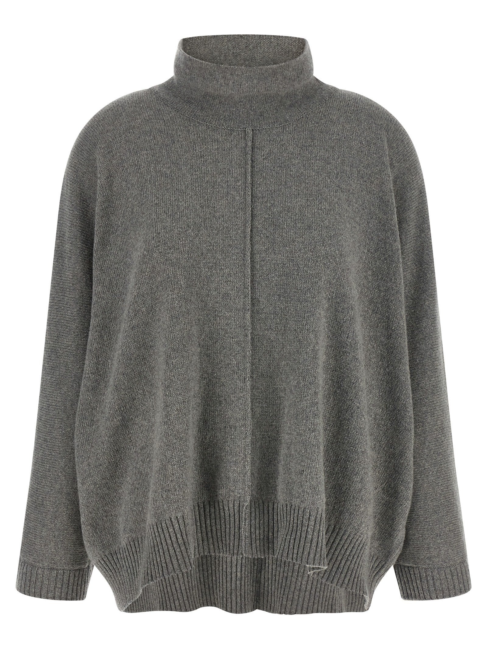 Alberta Ferretti Central Stitching Sweater Grey
